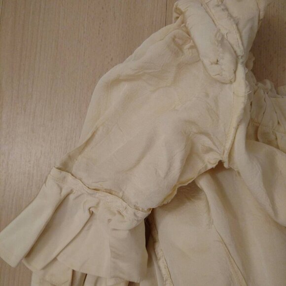 Vintage Wedding Dress Bridal Gown Faille Full Skirt Cream 34"B 27"W - Picture 6 of 11